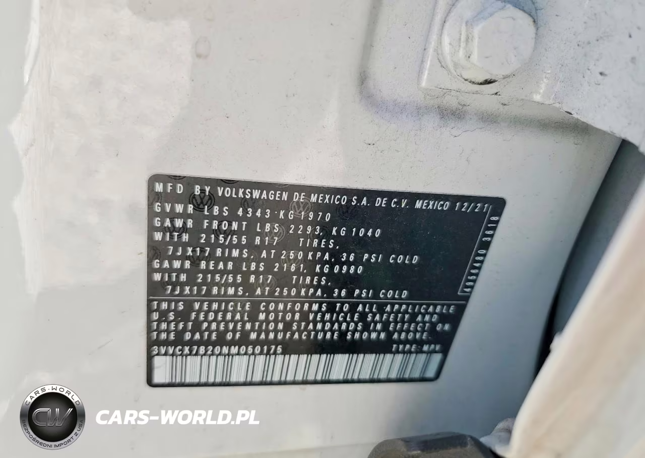 2022 Volkswagen Taos S VIN:3VVCX7B20NM050175 - 13