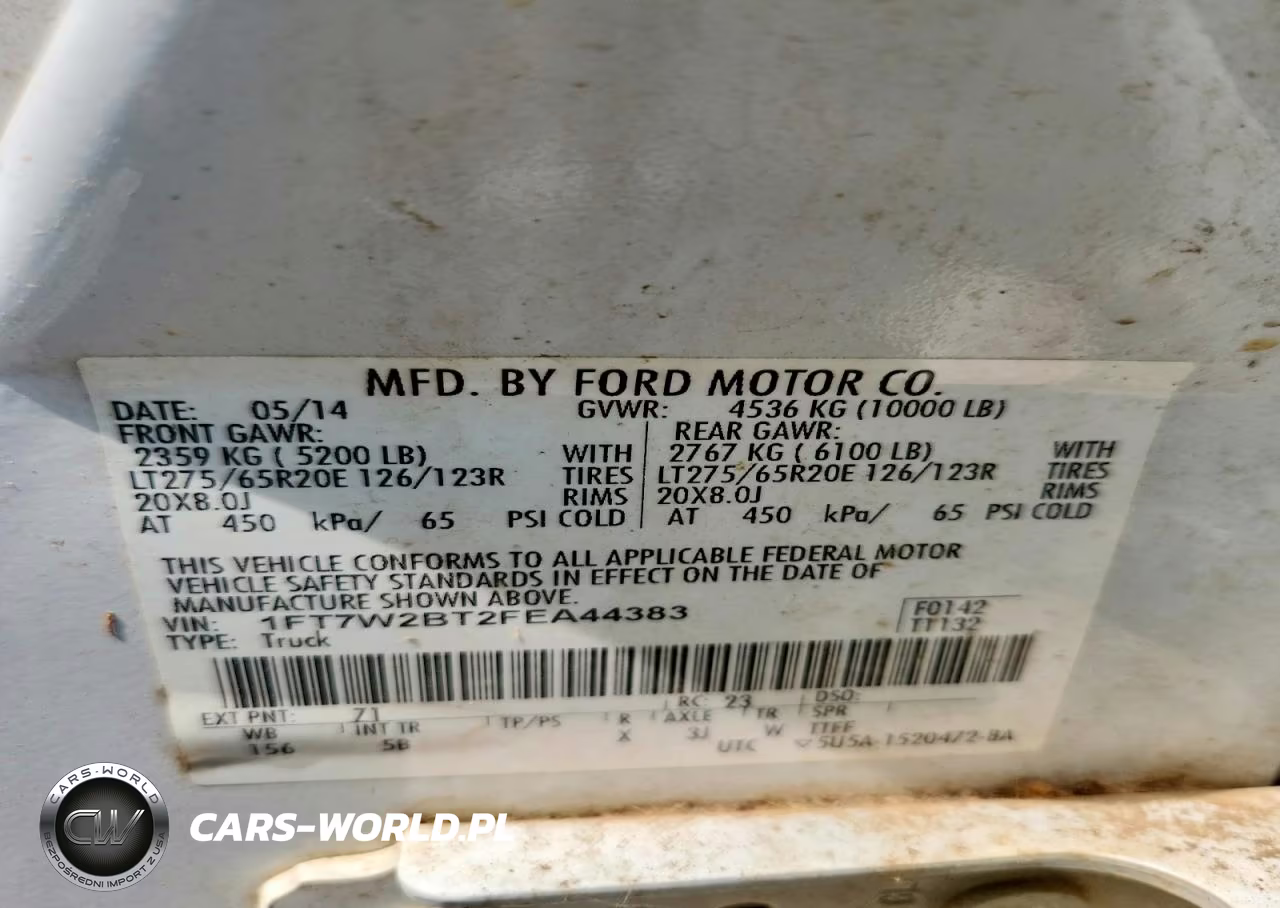 2015 Ford F250 Super Duty VIN:1FT7W2BT2FEA44383 - 12