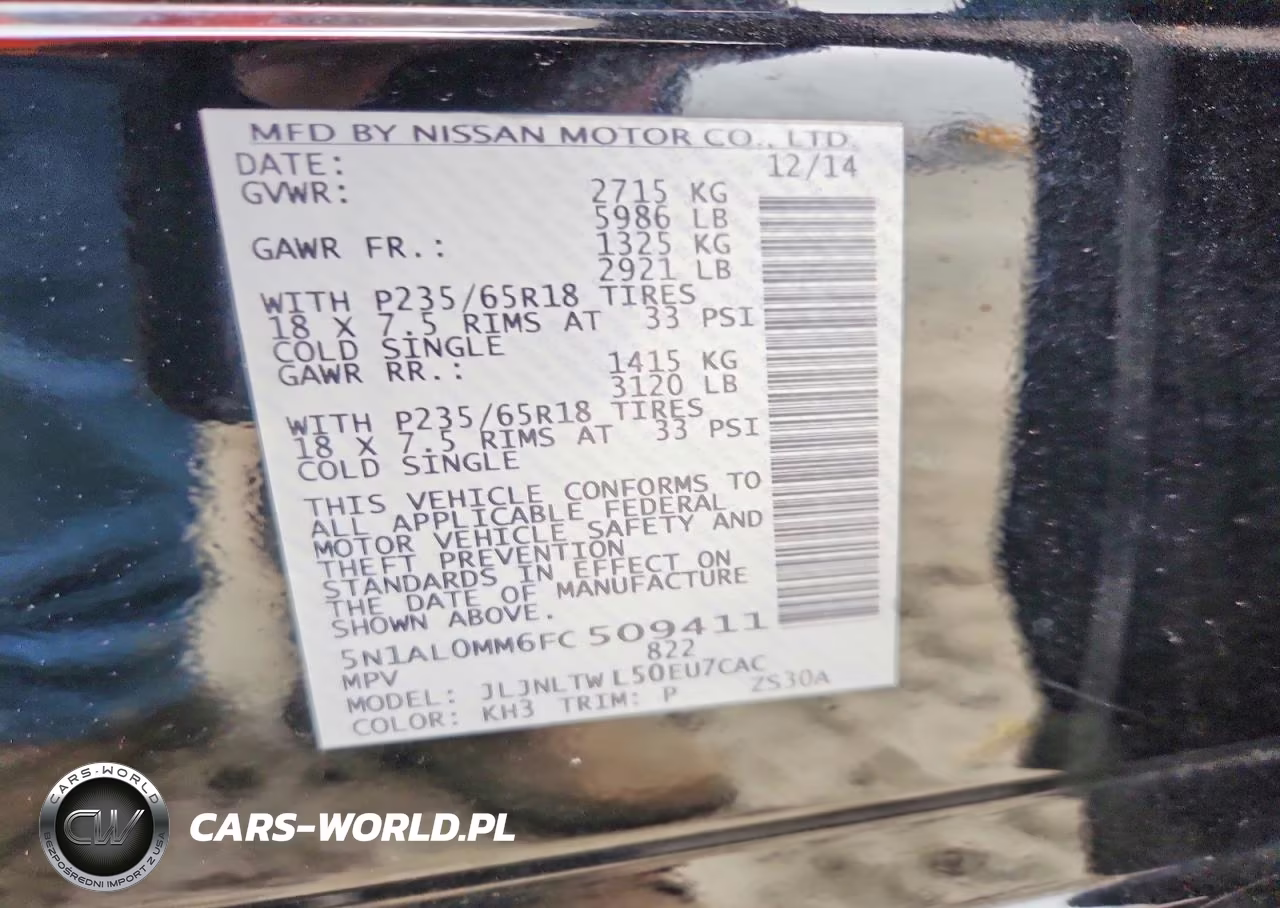 2015 Infiniti Qx60 Base VIN:5N1AL0MM6FC509411 - 13