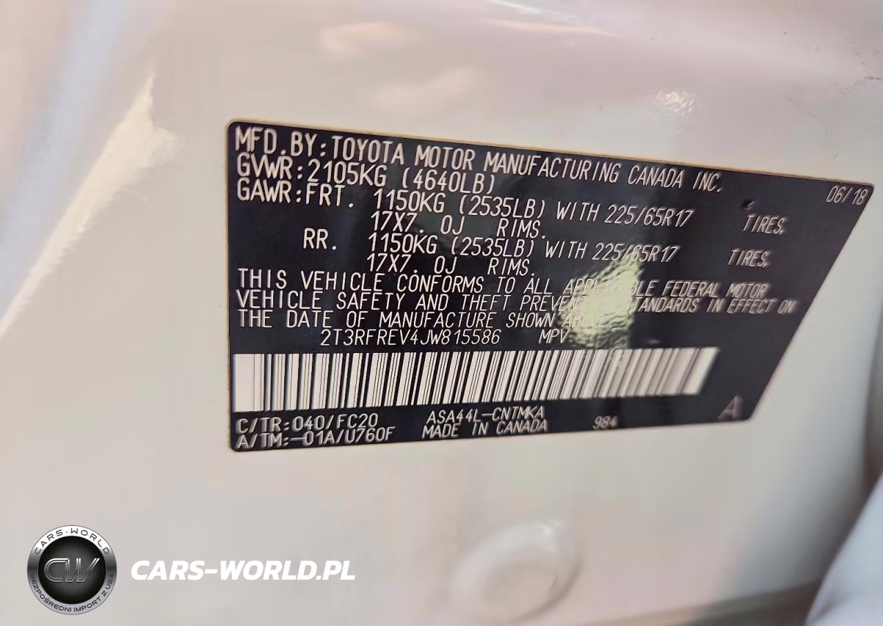 2018 Toyota Rav4 Xle VIN:2T3RFREV4JW815586 - 13