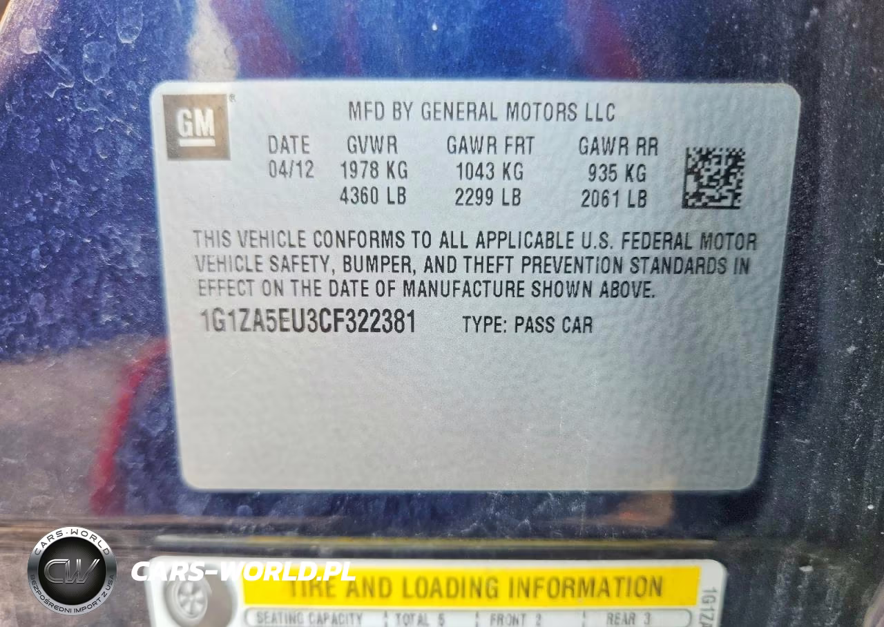 2012 Chevrolet Malibu Ls VIN:1G1ZA5EU3CF322381 - 12