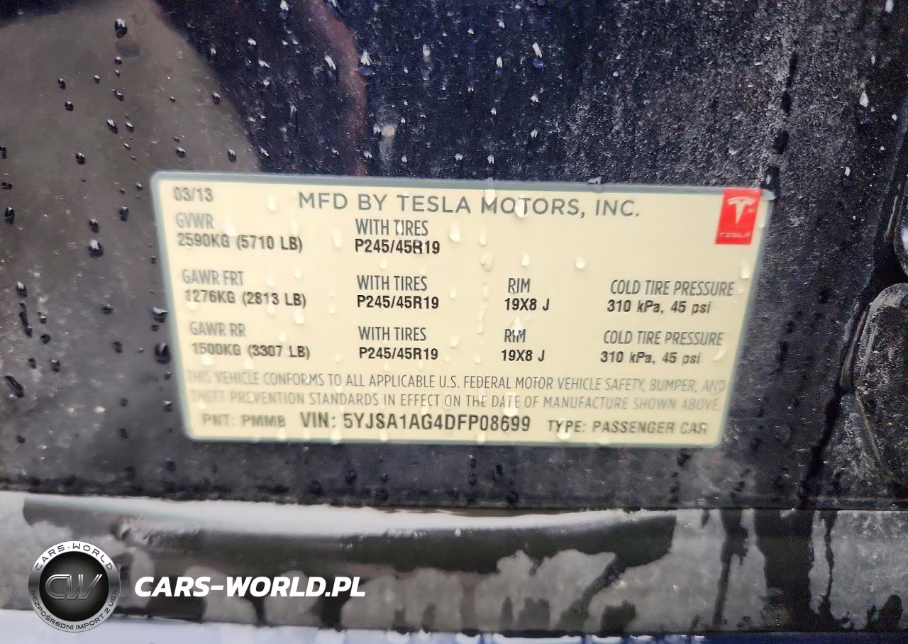2013 Tesla Model S VIN:5YJSA1AG4DFP08699 - 12