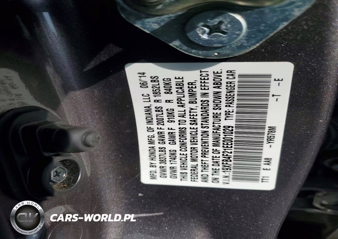 2014 Honda Civic Hybrid VIN:19XFB4F21EE001029 - 12