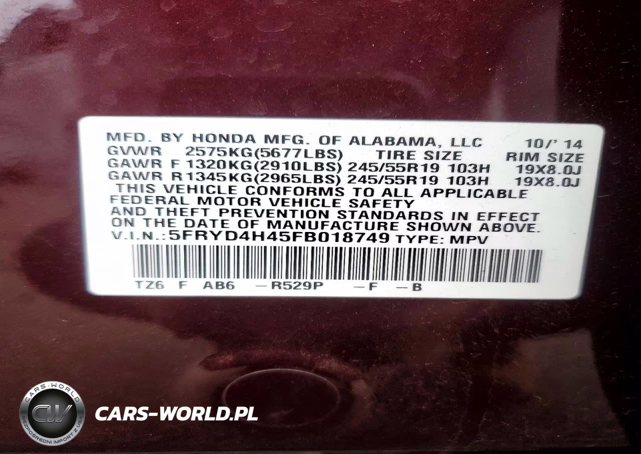 2015 Acura Mdx Technology VIN:5FRYD4H45FB018749 - 13