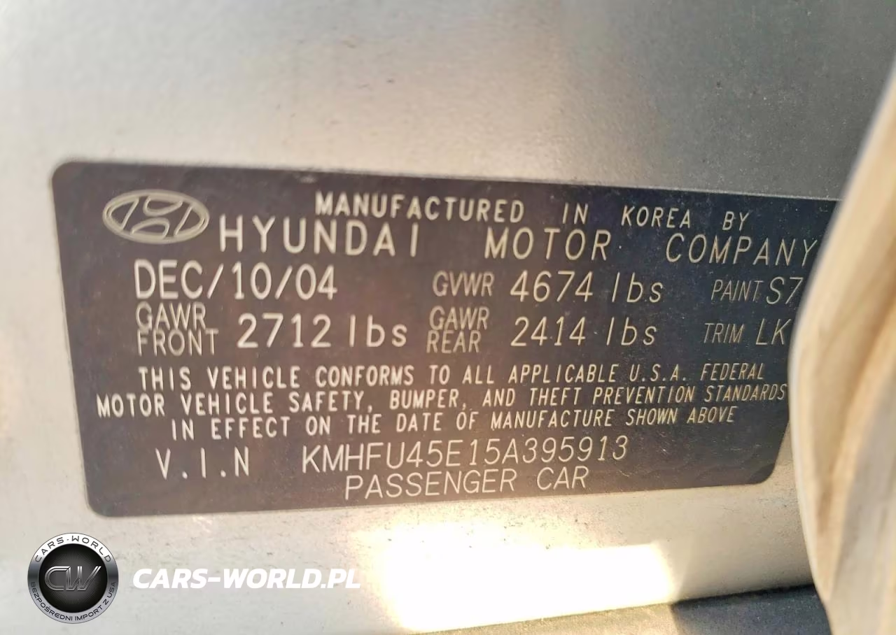 2005 Hyundai Xg 350 VIN:KMHFU45E15A395913 - 12