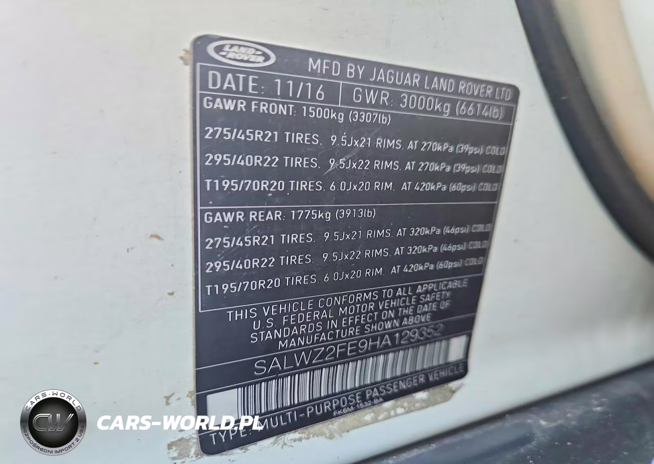 2017 Land Rover Range Rover Sport Svr VIN:SALWZ2FE9HA129352 - 14