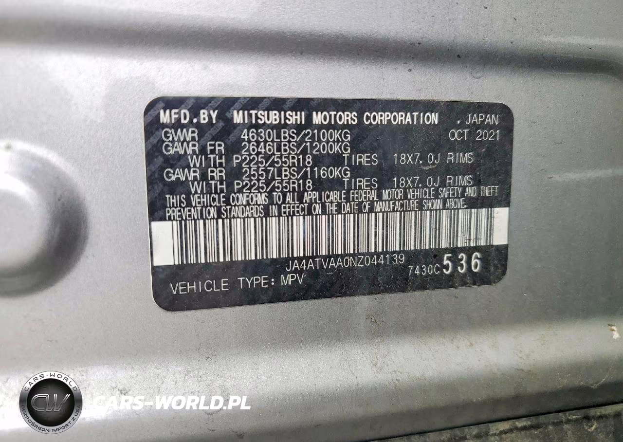 2022 Mitsubishi Eclipse Cross Le VIN:JA4ATVAA0NZ044139 - 14