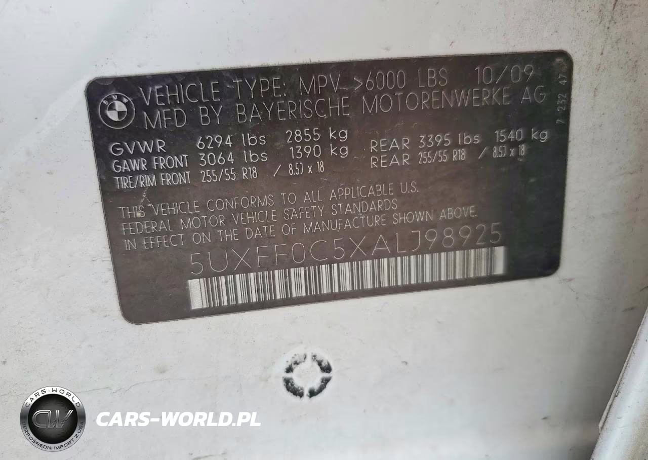 2010 BMW X5 xDrive35D VIN:5UXFF0C5XALJ98925 - 14