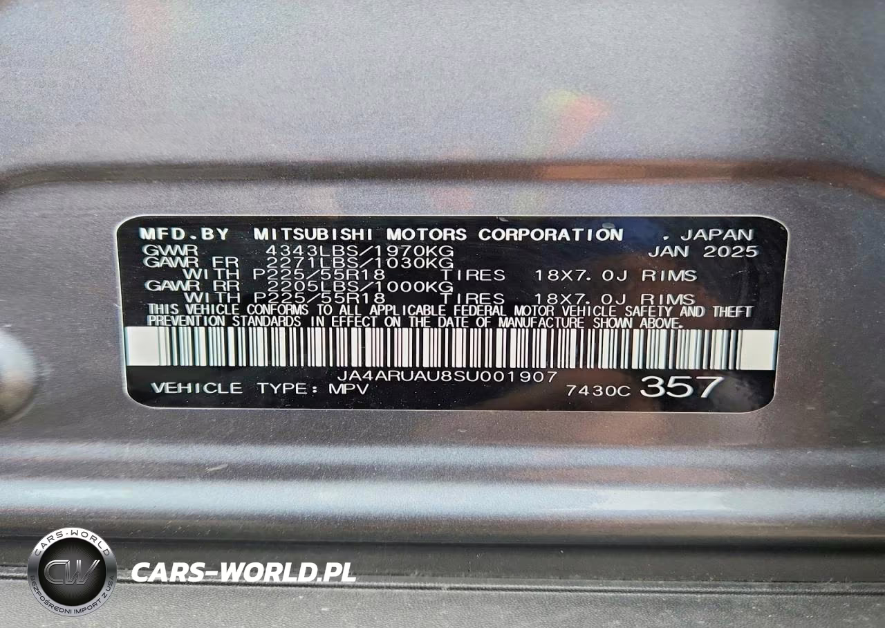 2025 Mitsubishi Outlander Sport S VIN:JA4ARUAU8SU001907 - 14