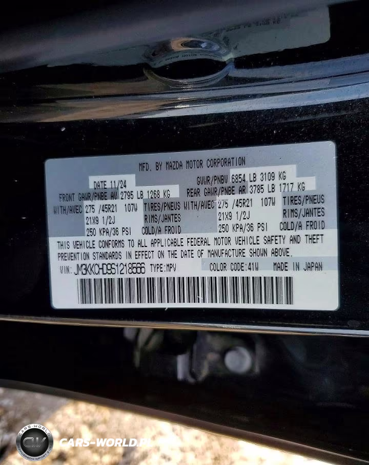 2025 Mazda Cx-90 Premium Sport VIN:JM3KKCHD9S1218566 - 13