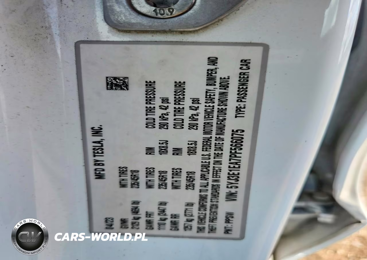 2023 Tesla Model 3 VIN:5YJ3E1EA7PF566075 - 12