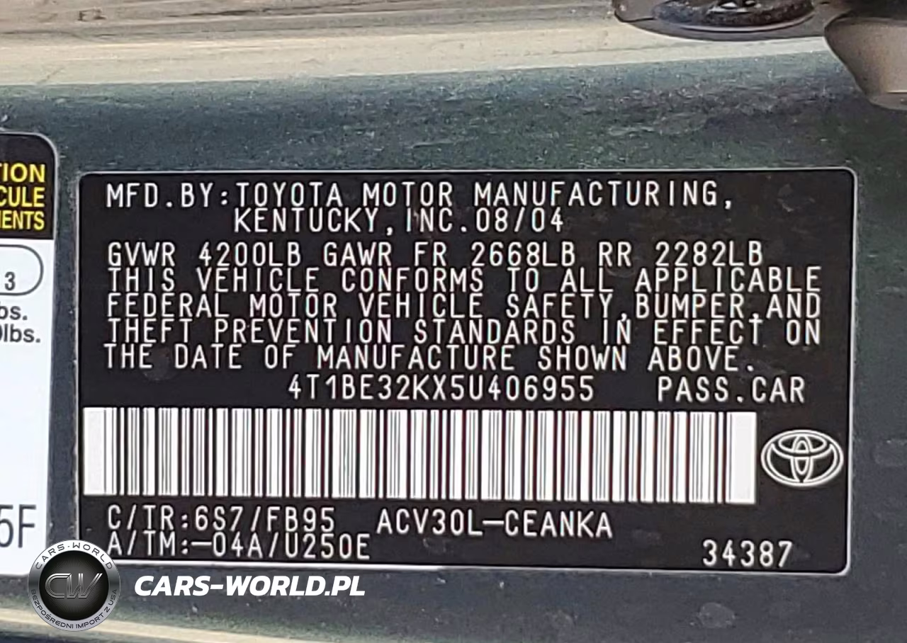 2005 Toyota Camry Le VIN:4T1BE32KX5U406955 - 13