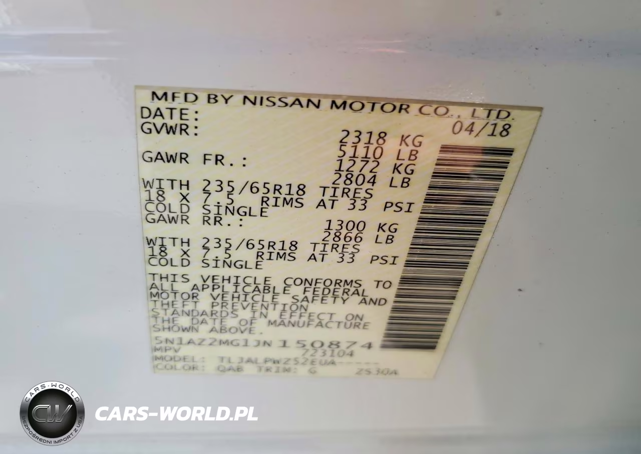2018 Nissan Murano S VIN:5N1AZ2MG1JN150874 - 13