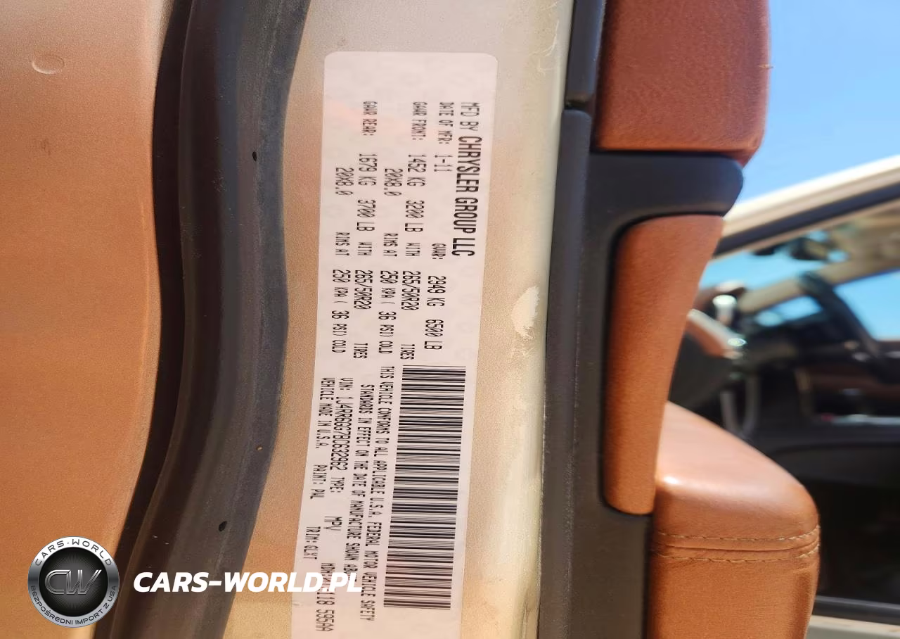 2011 Jeep Grand Cherokee Overland VIN:1J4RR6GG7BC632962 - 13