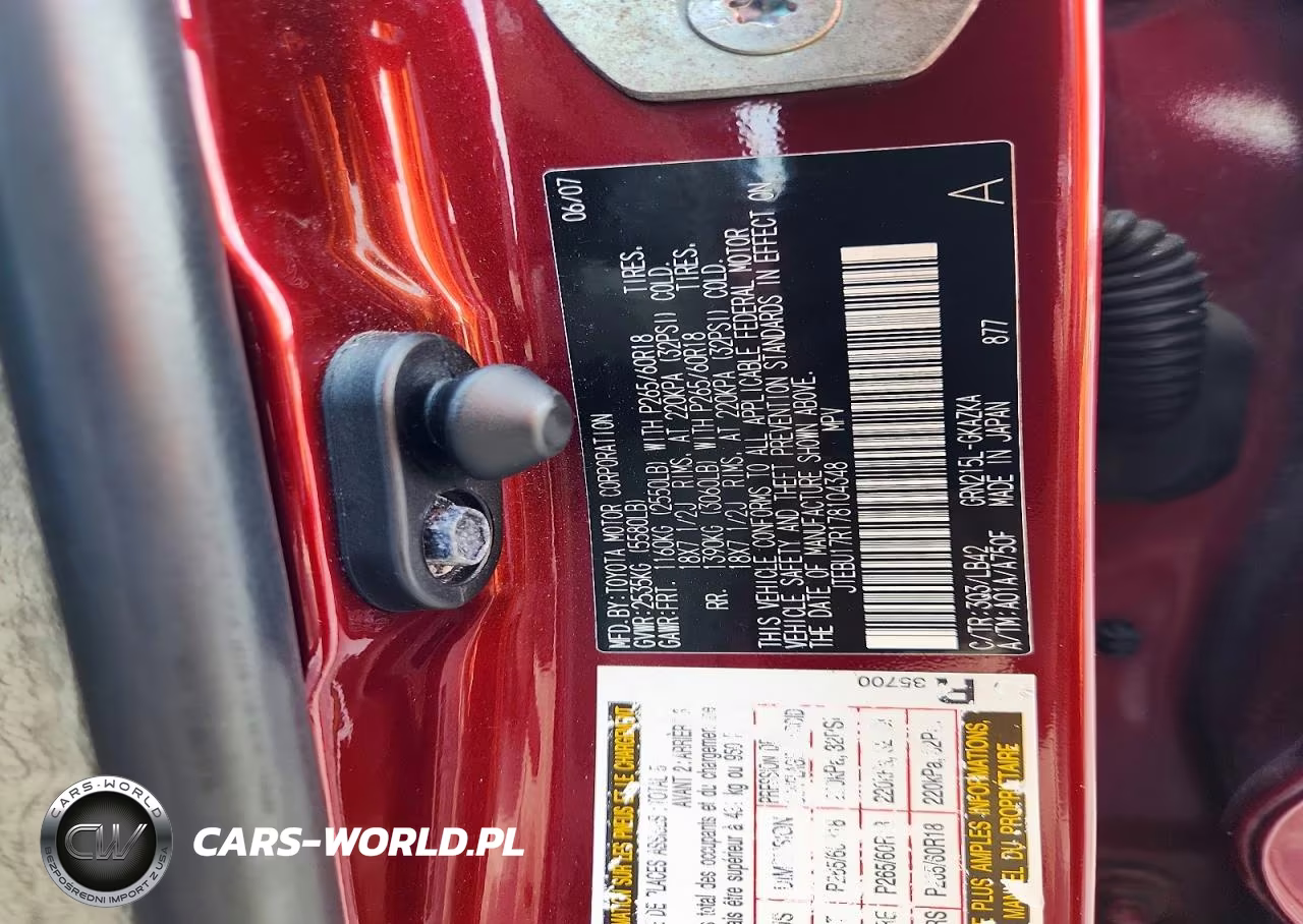 2007 Toyota 4Runner Limited VIN:JTEBU17R178104348 - 13