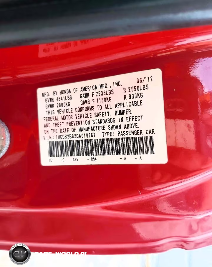 2012 Honda Accord Exl VIN:1HGCS2B82CA010762 - 12