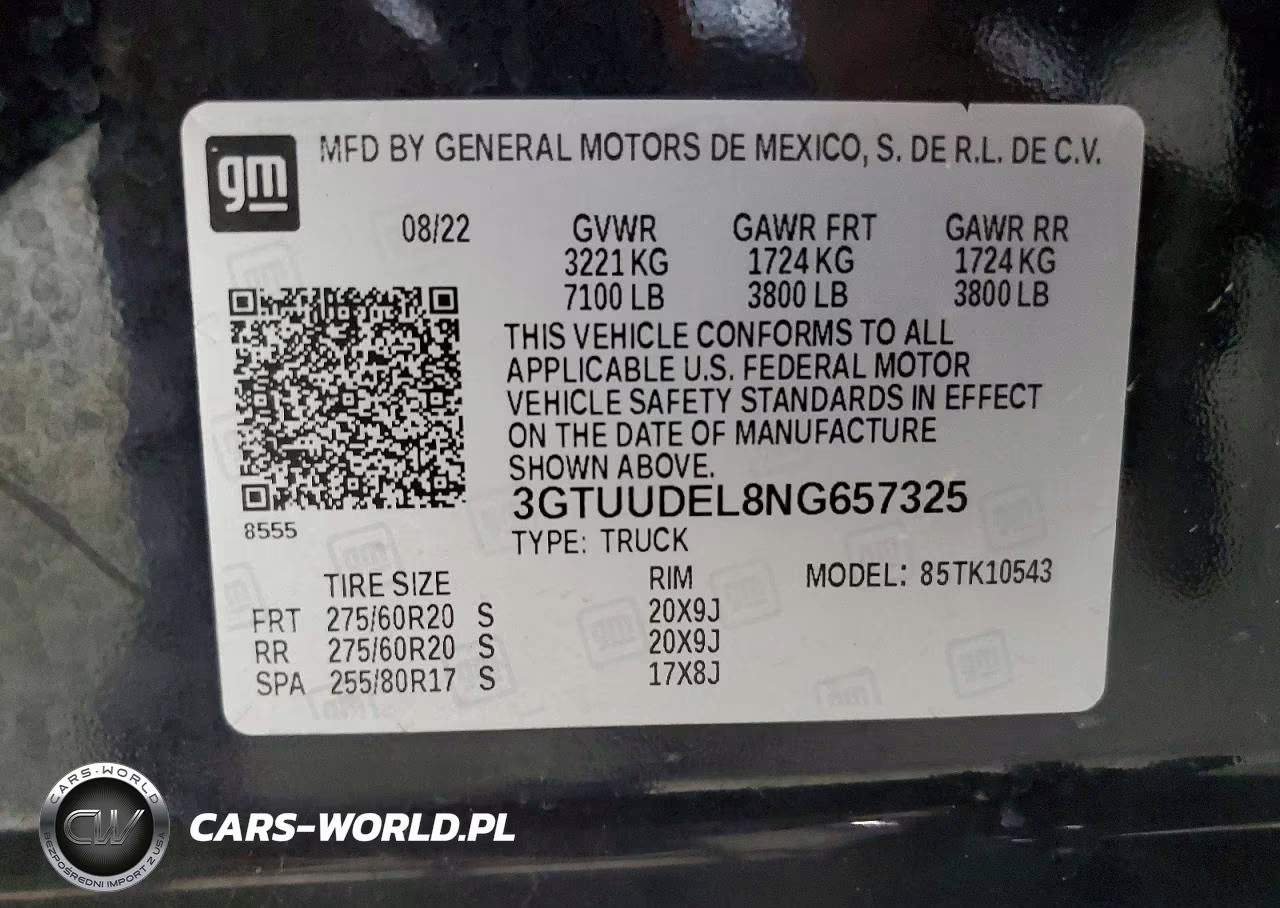 2022 GMC Sierra K1500 Slt VIN:3GTUUDEL8NG657325 - 13