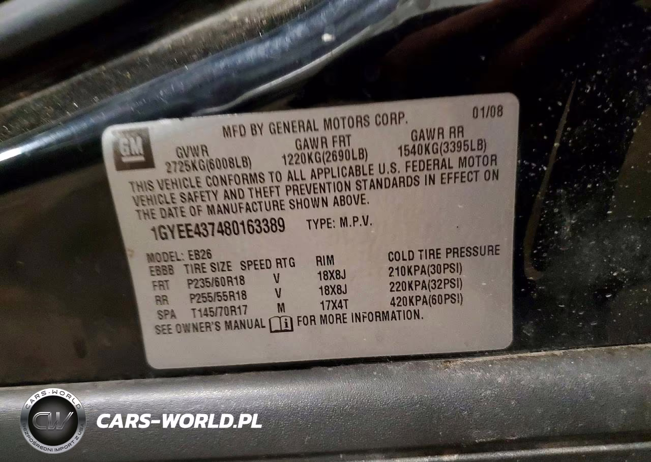 2008 Cadillac Srx VIN:1GYEE437480163389 - 12
