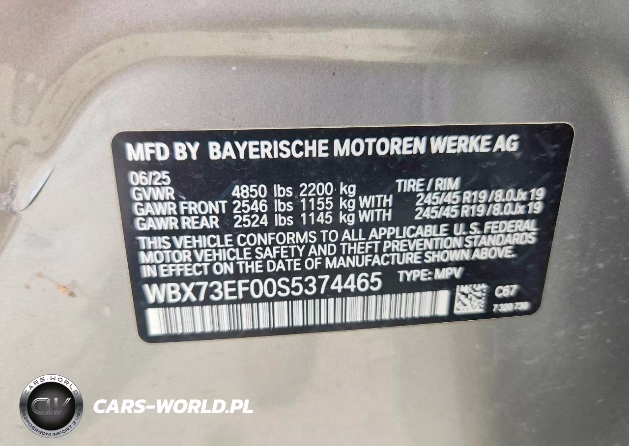2025 BMW X1 xDrive28I VIN:WBX73EF00S5374465 - 13