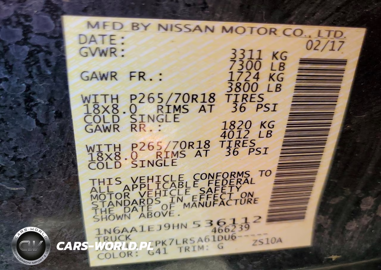 2017 Nissan Titan S VIN:1N6AA1EJ9HN536112 - 12