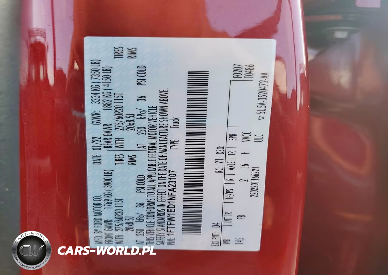 2022 Ford F150 Supercrew VIN:1FTFW1ED1NFA23107 - 12