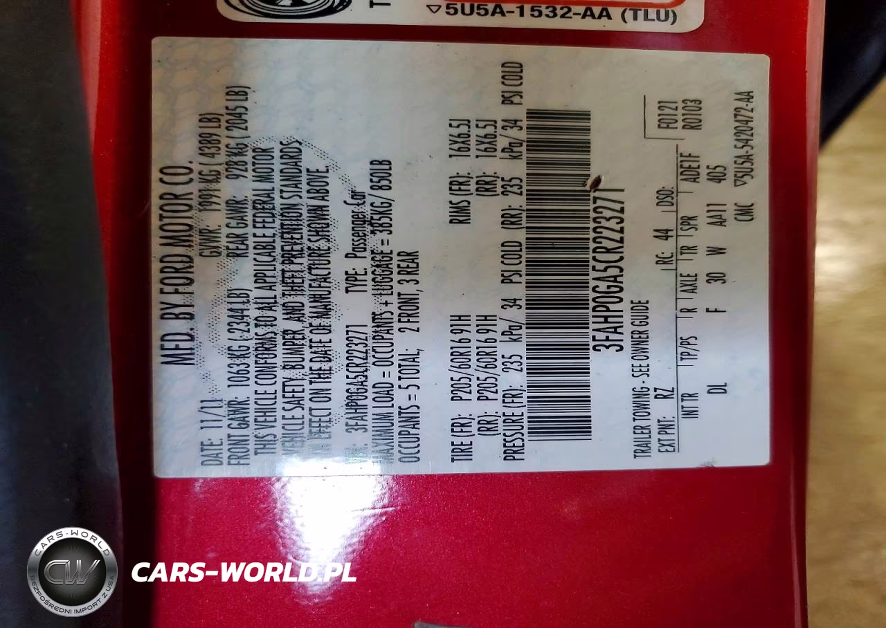 2012 Ford Fusion S VIN:3FAHP0GA5CR223271 - 12