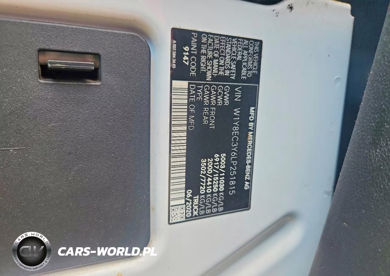 2020 Mercedes-Benz Sprinter 3500 VIN:W1Y8EC3Y6LP251815 - 13