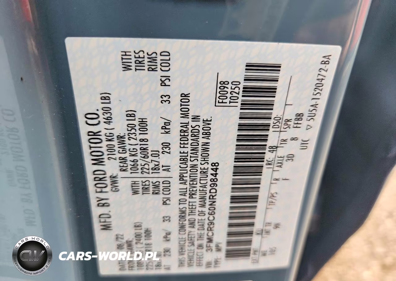 2022 Ford Bronco Sport Outer Banks VIN:3FMCR9C60NRD98448 - 12