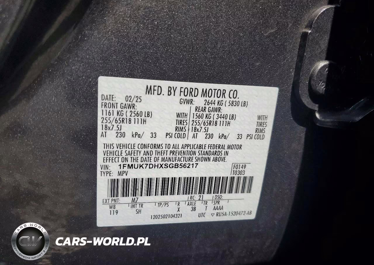 2025 Ford Explorer Active VIN:1FMUK7DHXSGB56217 - 12
