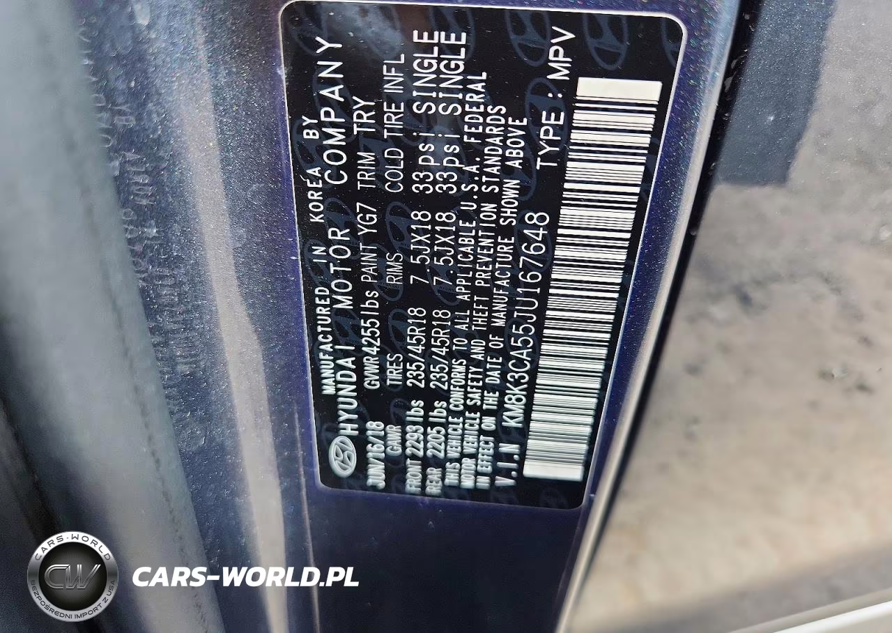 2018 Hyundai Kona Limited VIN:KM8K3CA55JU167648 - 14