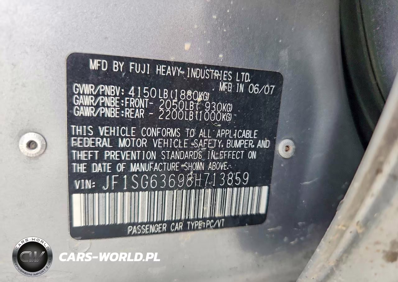 2008 Subaru Forester 2.5X VIN:JF1SG63698H713859 - 12