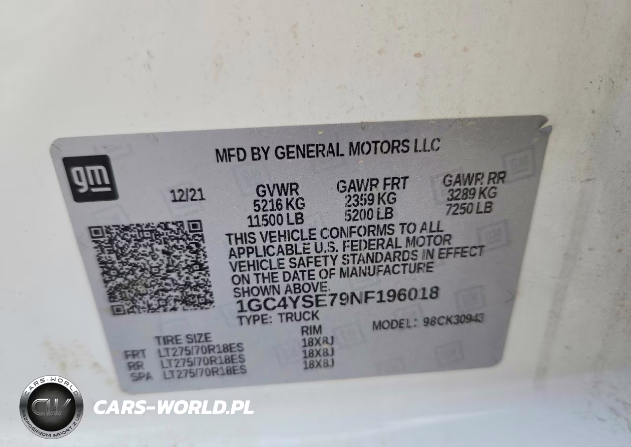 2022 Chevrolet Silverado K3500 VIN:1GC4YSE79NF196018 - 12