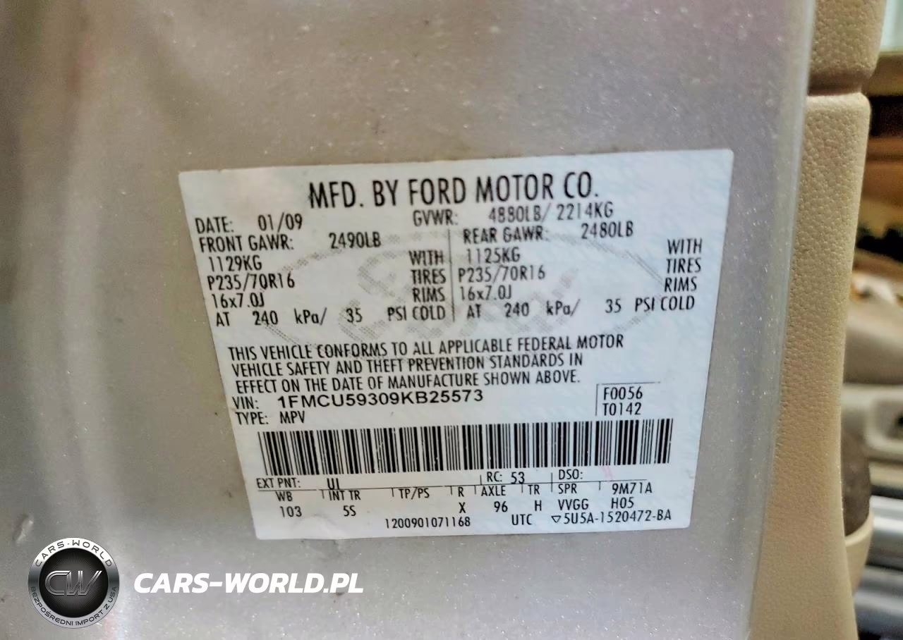 2009 Ford Escape Hybrid VIN:1FMCU59309KB25573 - 13