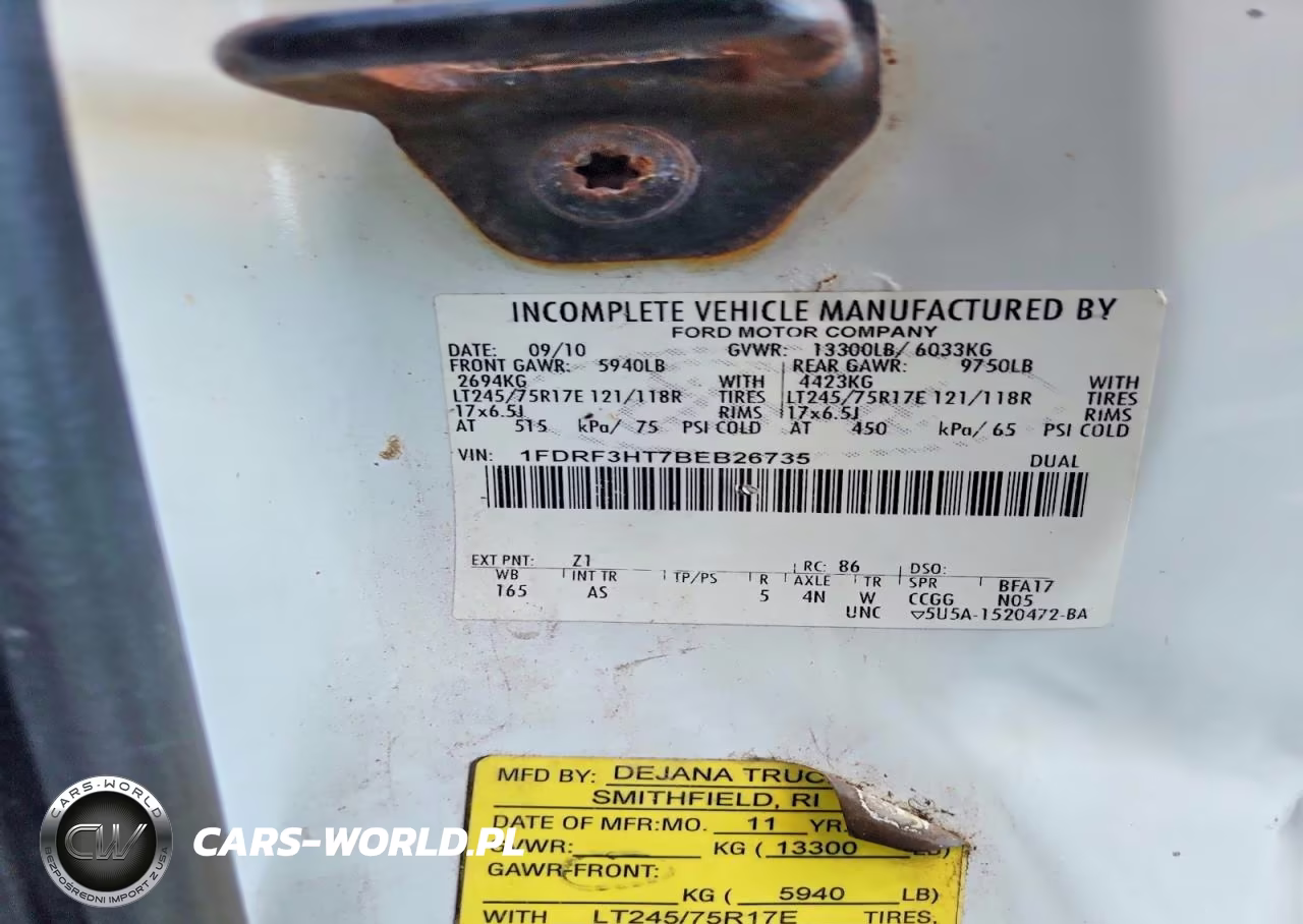 2011 Ford F350 Super Duty VIN:1FDRF3HT7BEB26735 - 13