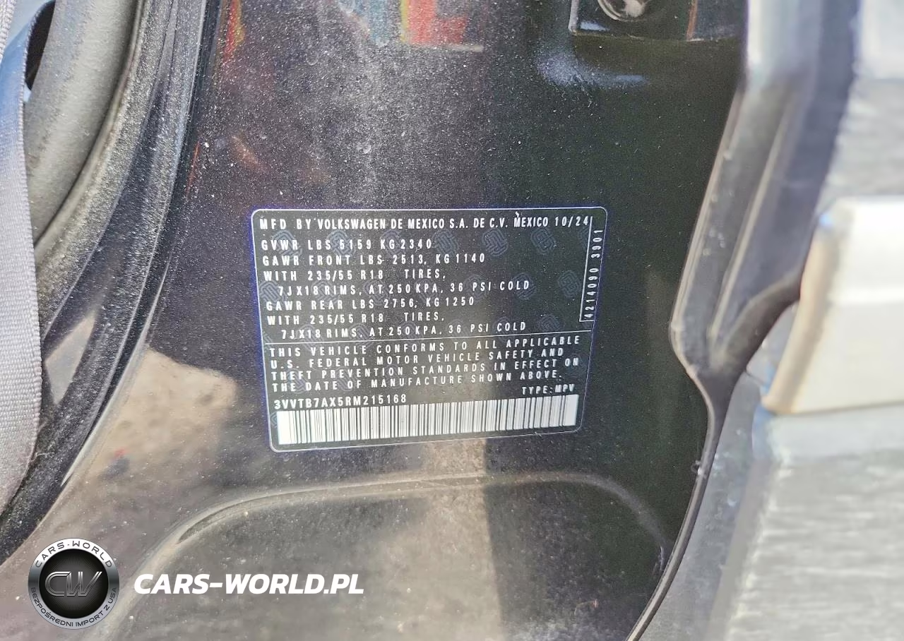2024 Volkswagen Tiguan Wolfsburg VIN:3VVTB7AX5RM215168 - 13
