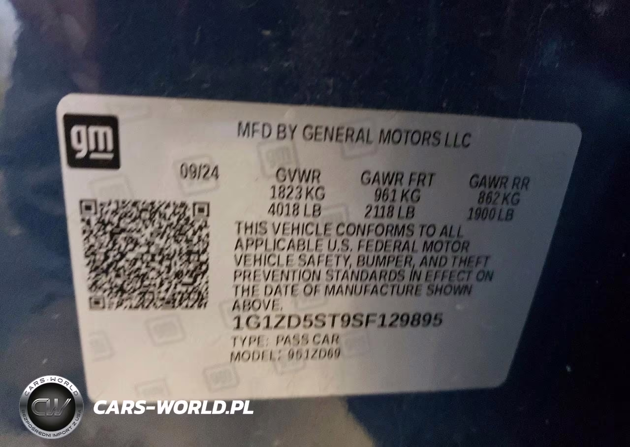 2025 Chevrolet Malibu Lt VIN:1G1ZD5ST9SF129895 - 13