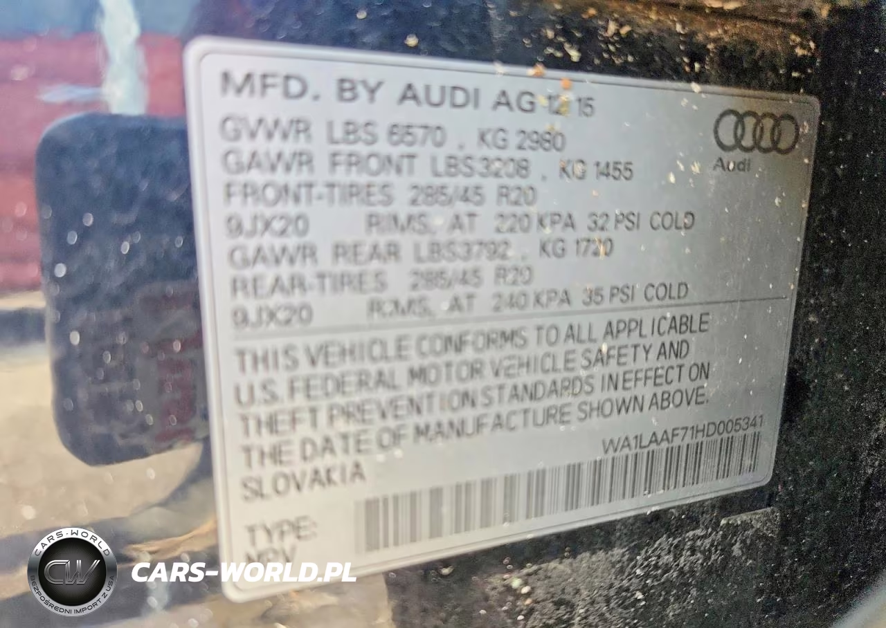 2017 Audi Q7 Premium Plus VIN:WA1LAAF71HD005341 - 13