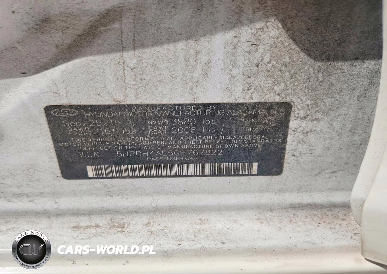 2016 Hyundai Elantra VIN:5NPDH4AE5GH767822 - 12