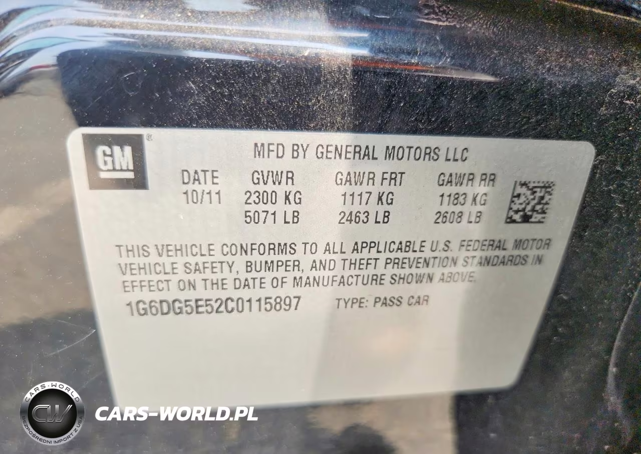 2012 Cadillac Cts Luxury Collection VIN:1G6DG5E52C0115897 - 12
