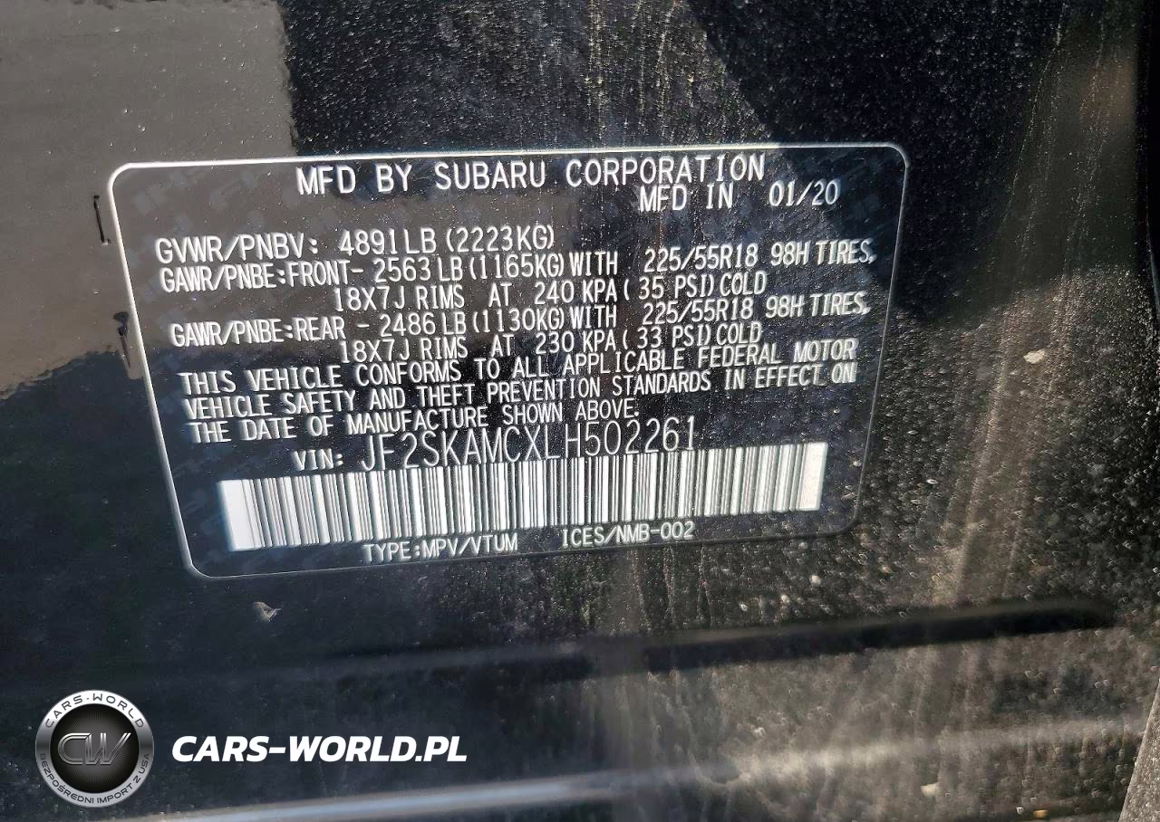 2020 Subaru Forester Sport VIN:JF2SKAMCXLH502261 - 13