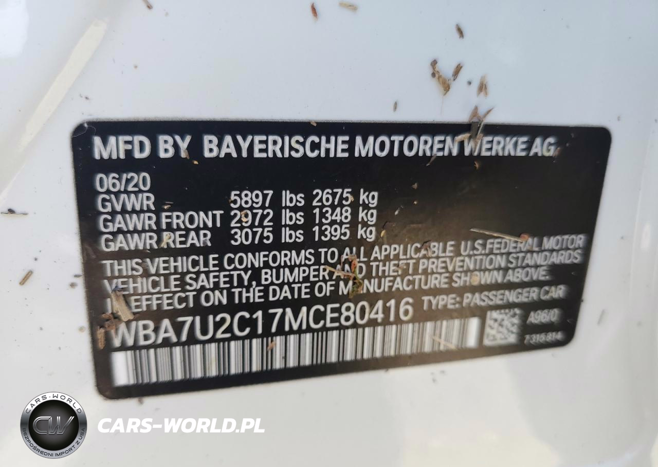 2021 BMW Alpina B7 VIN:WBA7U2C17MCE80416 - 12