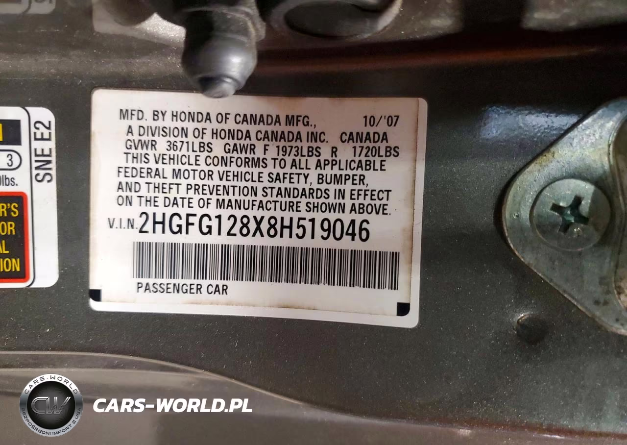 2008 Honda Civic Ex VIN:2HGFG128X8H519046 - 12