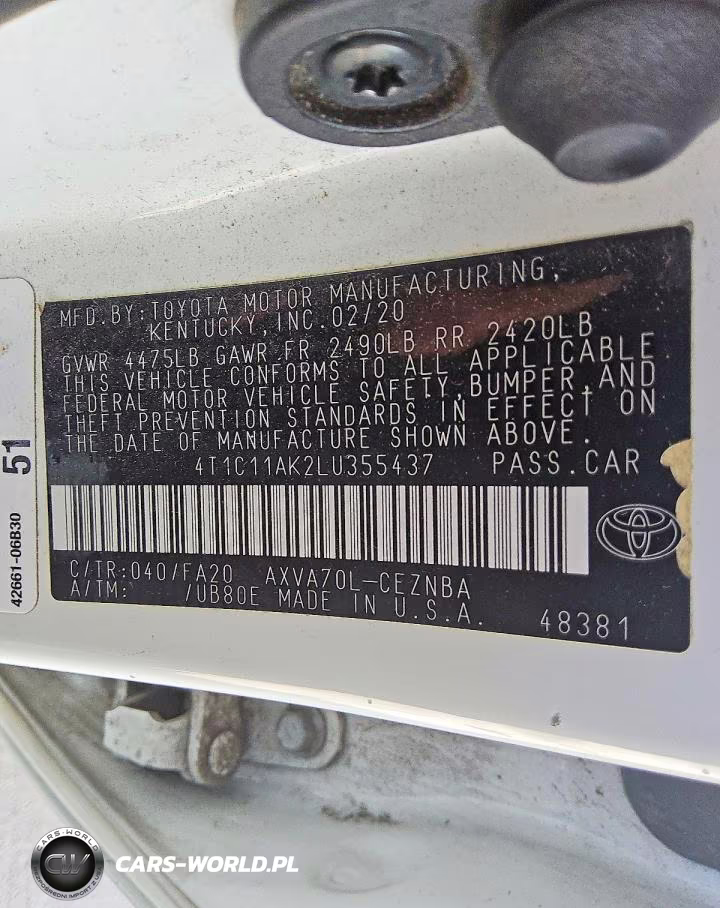 2020 Toyota Camry Le VIN:4T1C11AK2LU355437 - 13