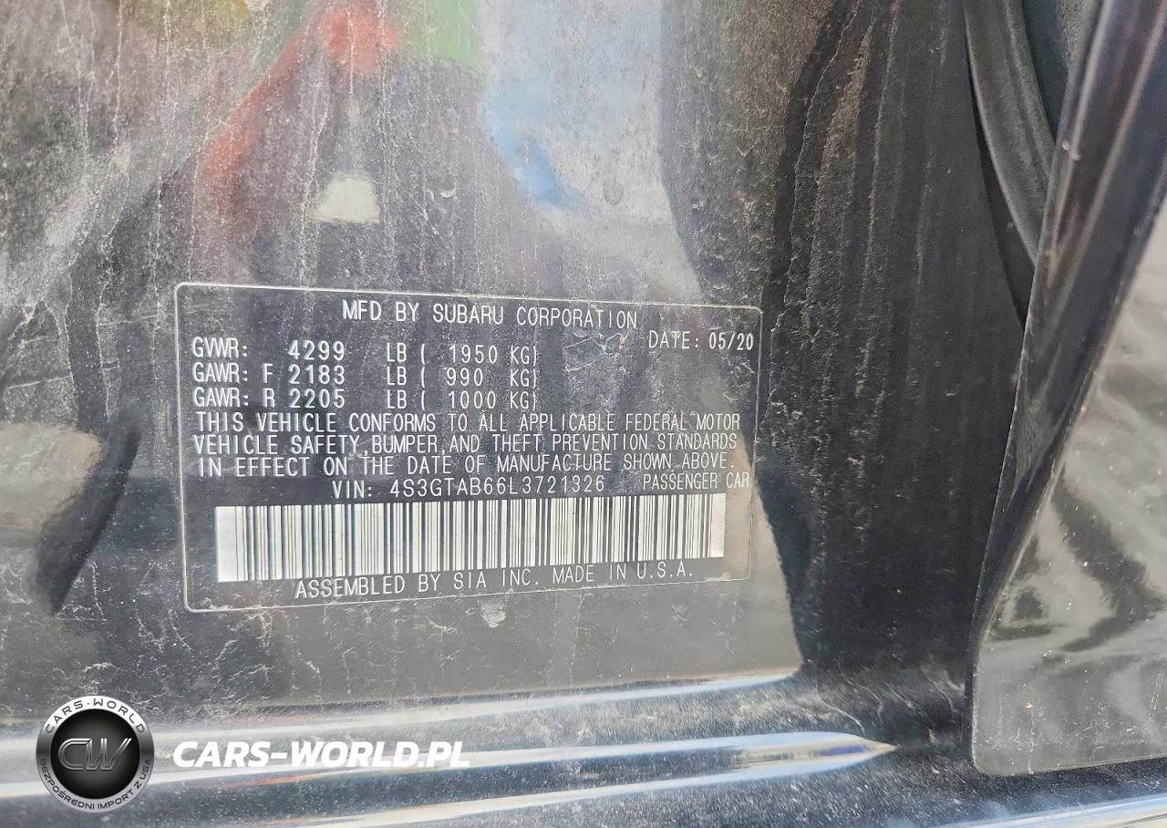 2020 Subaru Impreza VIN:4S3GTAB66L3721326 - 12