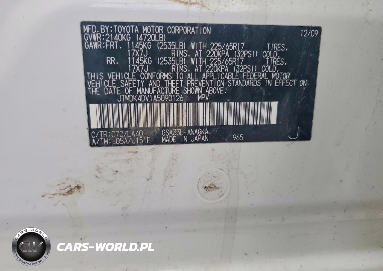 2010 Toyota Rav4 Limited VIN:JTMDK4DV1A5090126 - 12