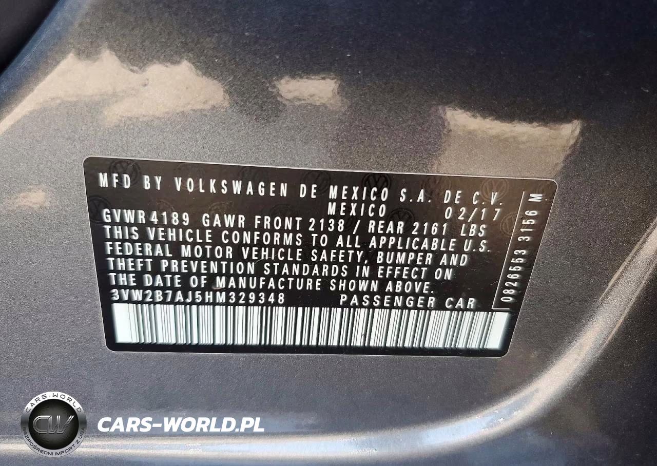 2017 Volkswagen Jetta S VIN:3VW2B7AJ5HM329348 - 12
