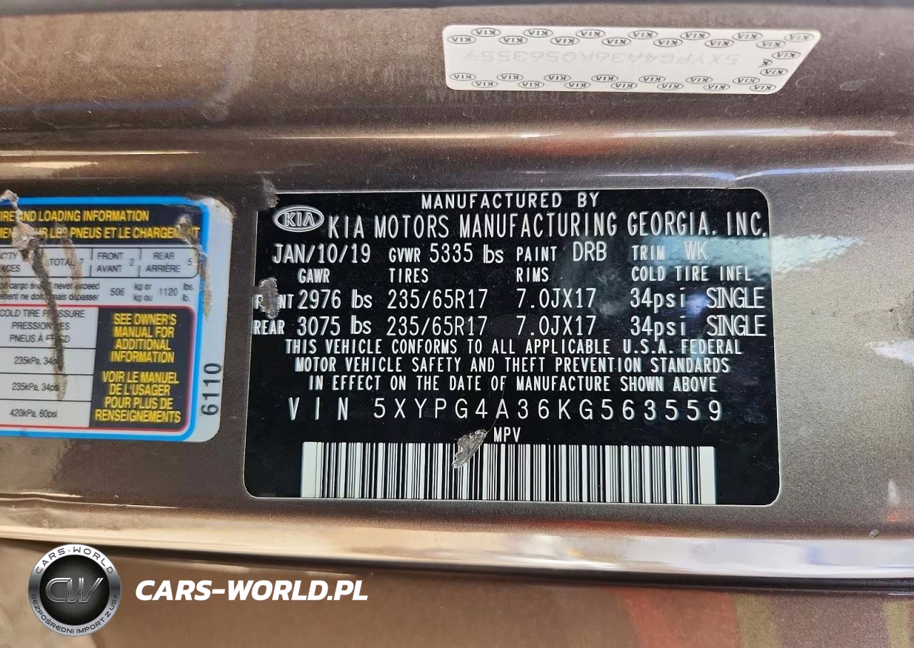 2019 Kia Sorento Lx VIN:5XYPG4A36KG563559 - 14