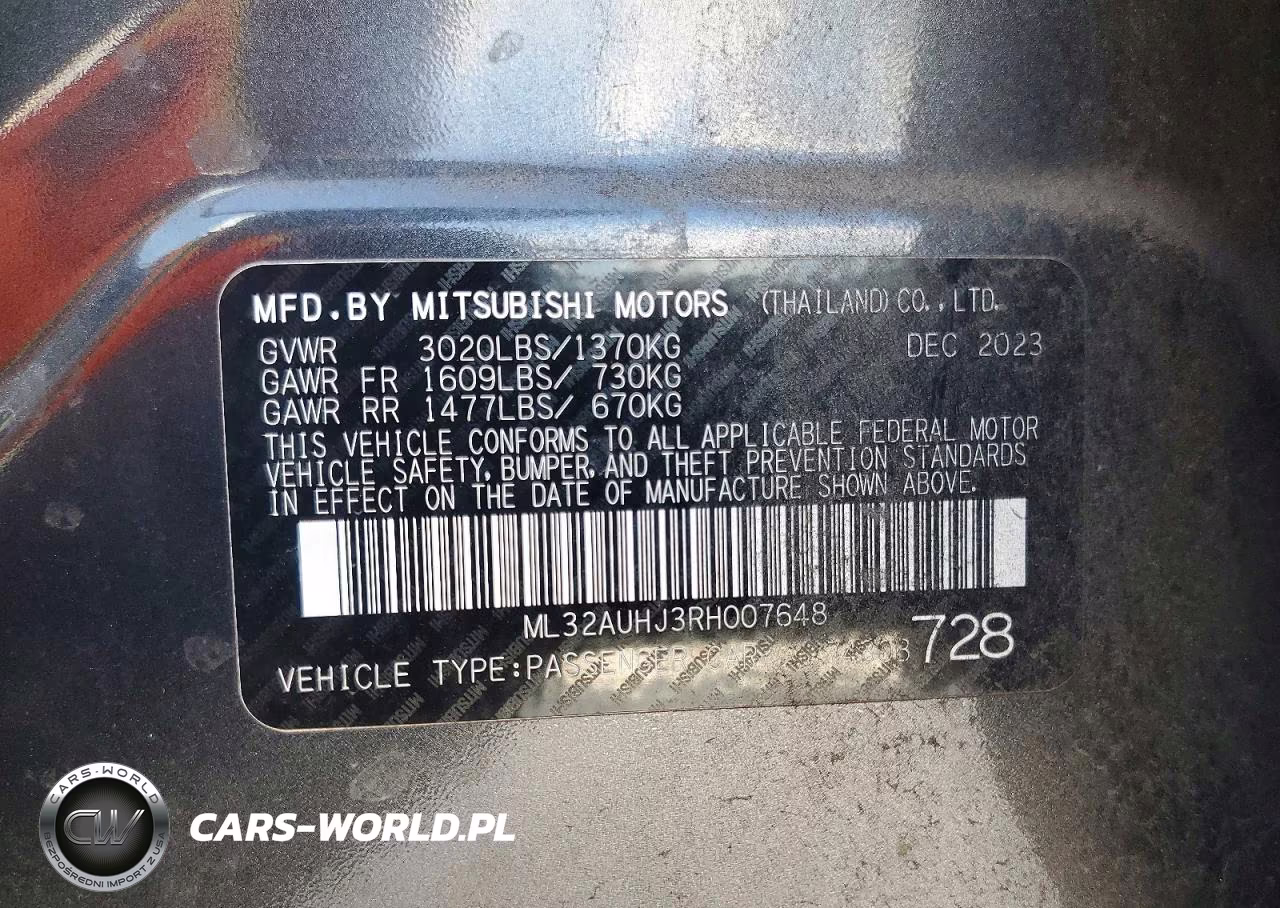 2024 Mitsubishi Mirage Es VIN:ML32AUHJ3RH007648 - 13