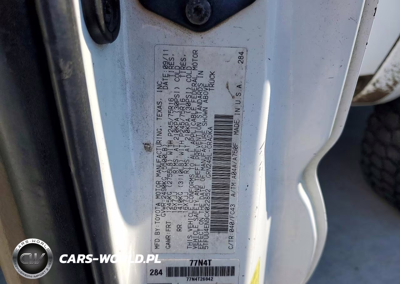 2012 Toyota Tacoma V6 VIN:5TFUU4EN9CX022852 - 12