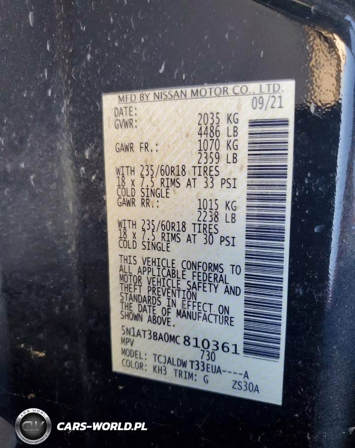 2021 Nissan Rogue Sv VIN:5N1AT3BA0MC810361 - 12